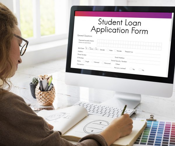 Student Loan Application Form Registration Concept