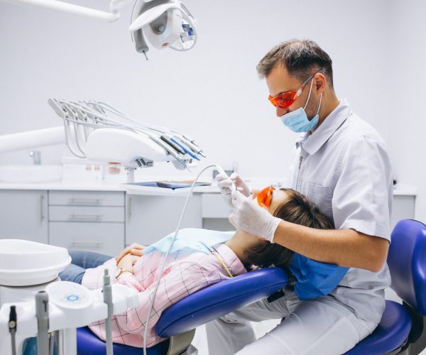 Woman patient at dentist Woman patient at dentist